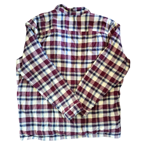 L.L. Bean Fleece Lined Plaid Flannel Mens Button Down Shirt Size XXL - Picture 5 of 5
